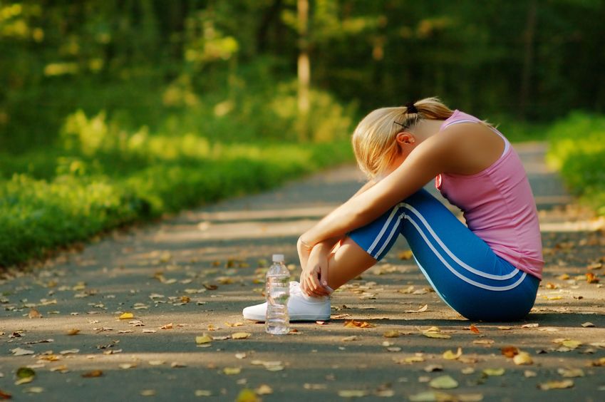 tired athlete taking a break