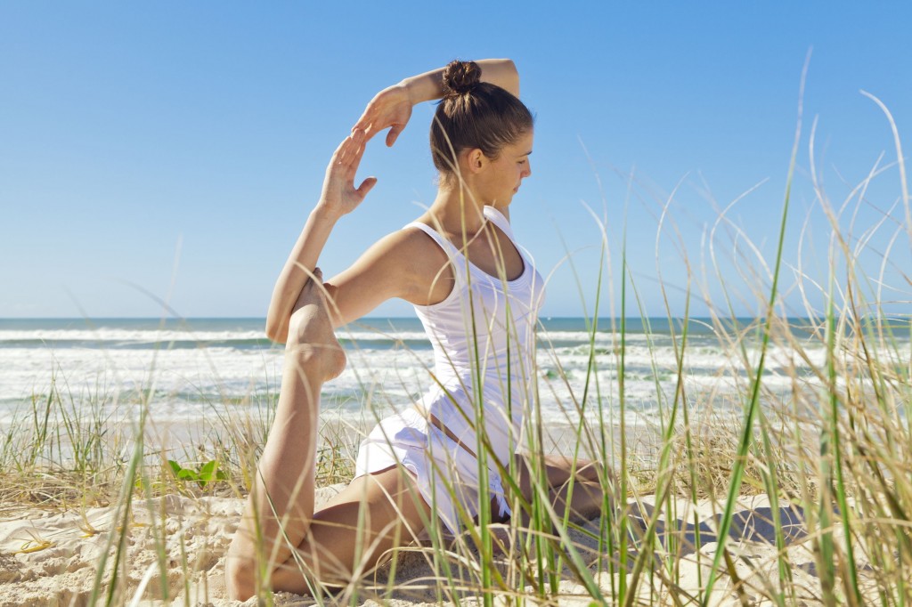 yoga on the beach